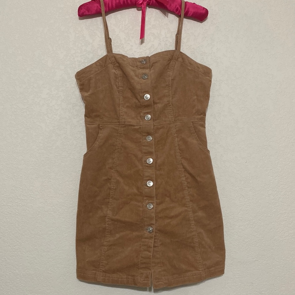 (2for$12) Mini dress corduroy brown